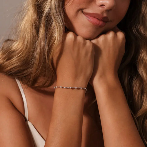 Tennis Bracelet – Exquisite Crystal Bar Bracelet – Minimalist Style for Women